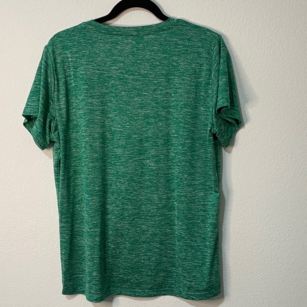 Women's V-neck Athletic Athleisure Short Sleeve Top Tee T-shirt - Picture 3 of 4